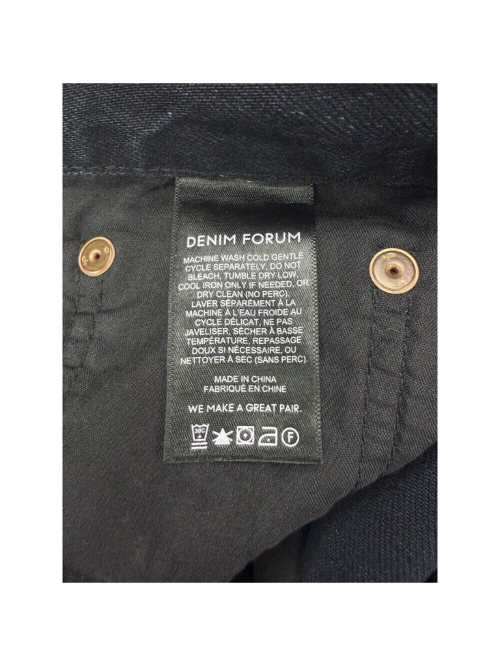 DENIM FORUM Aritzia The Joni High Rise Loose 32L Size 25 Black Eyeliner - Picture 4 of 8